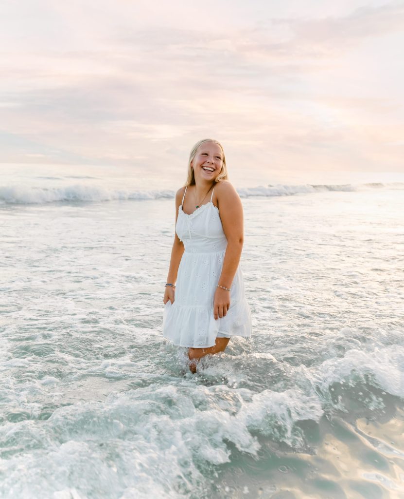 Girl at the beach in florida