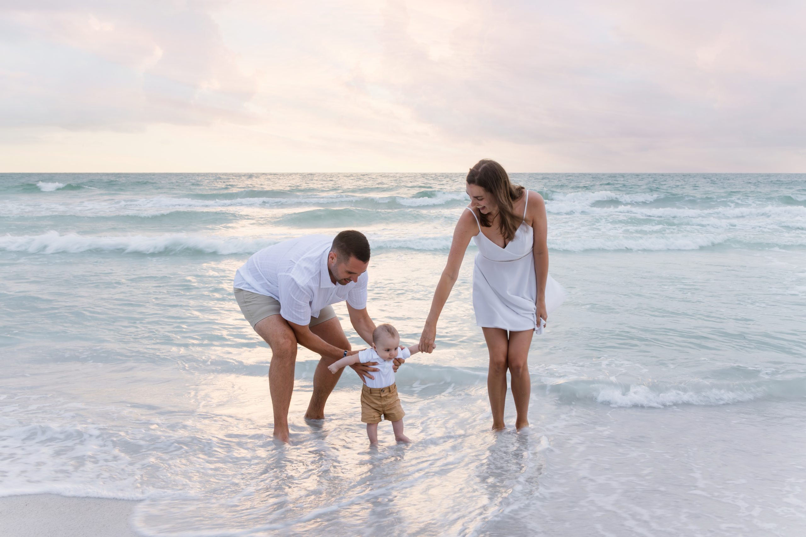 Family beach photography session in Florida