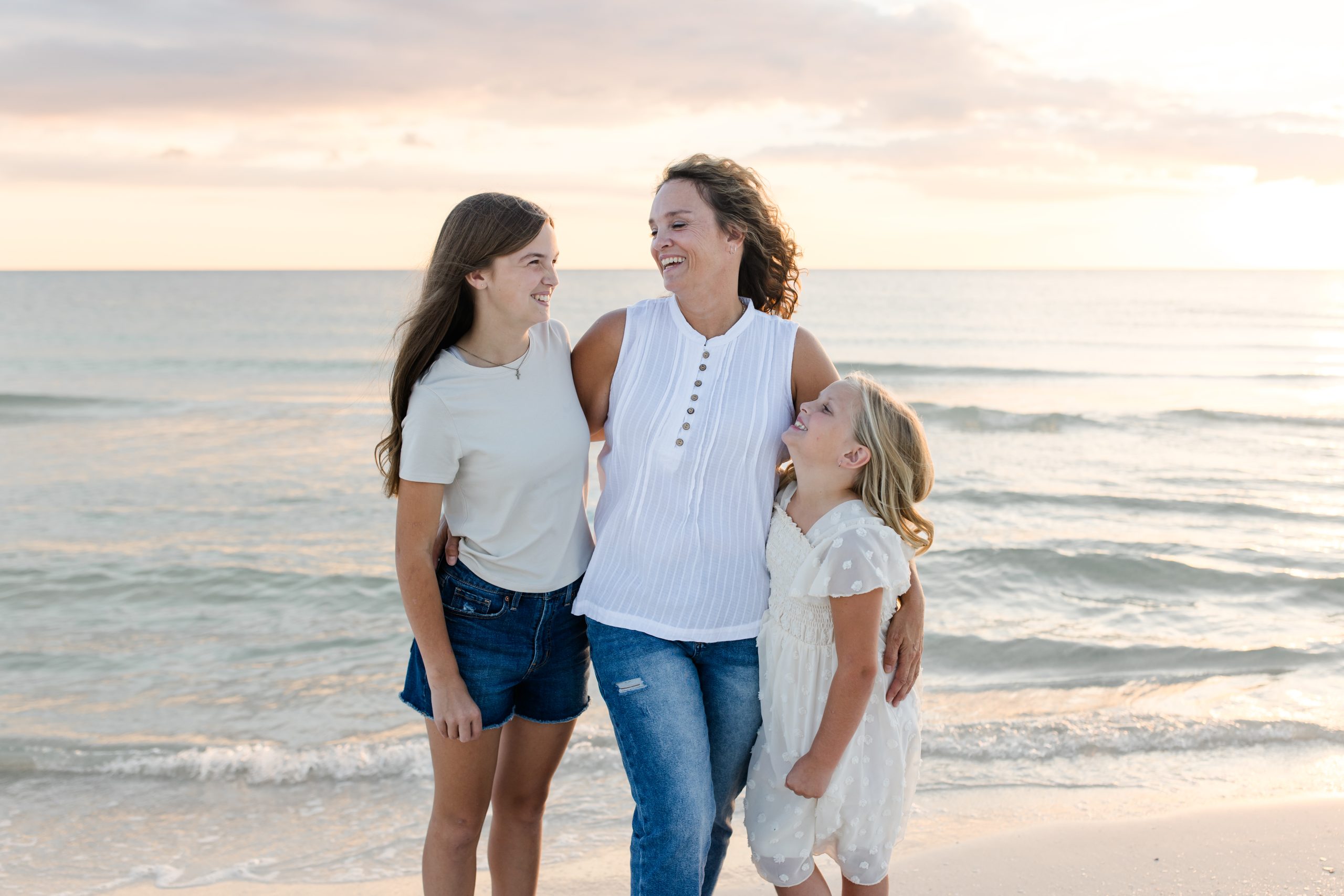 Mother and daughters photography session