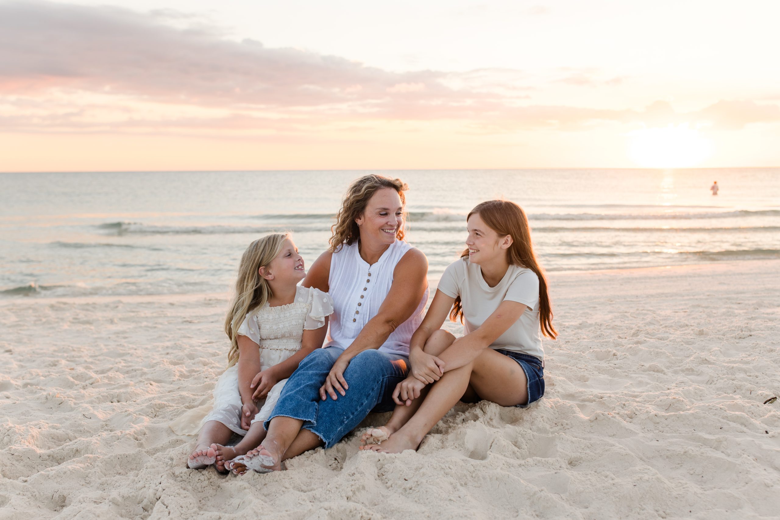 Mother and daughters photography session