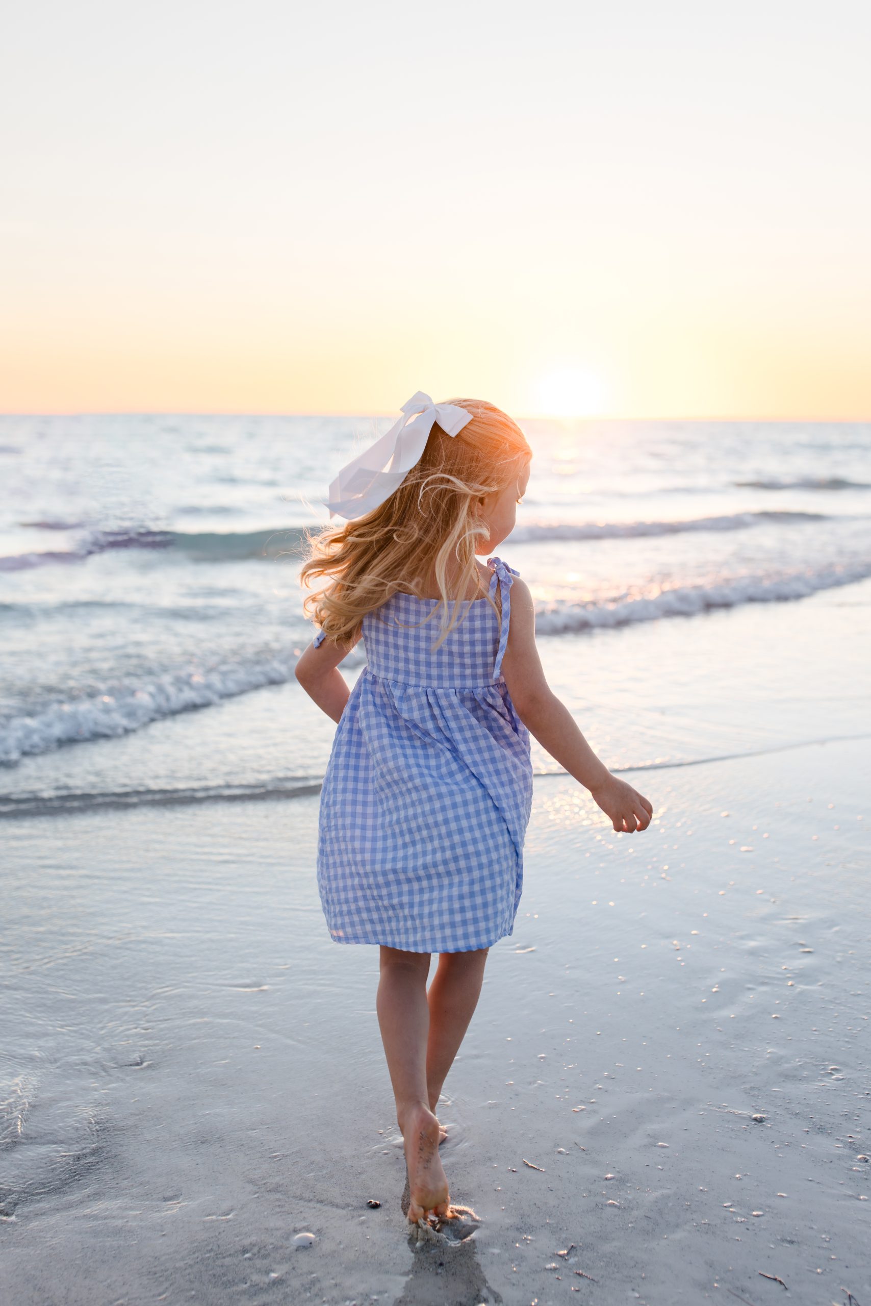 Sunset family beach photography