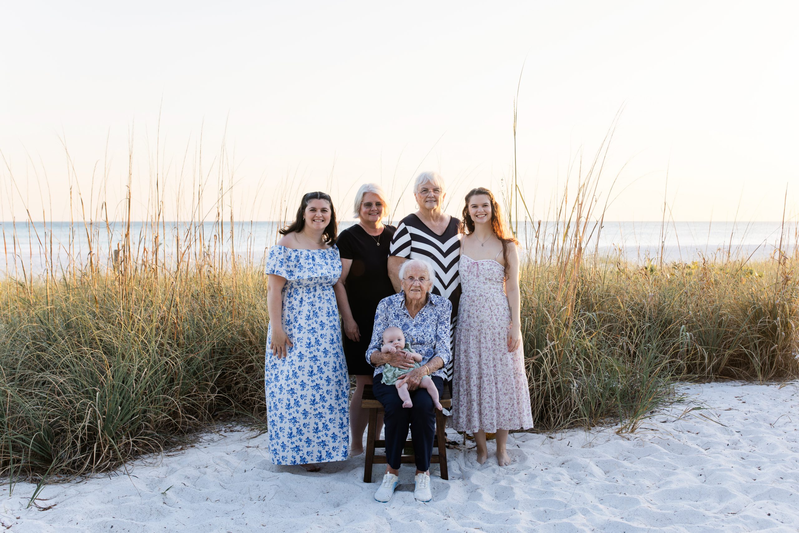 Five generation family photography session